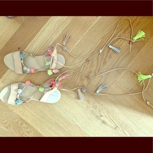 Loeffler Randall Lace Up Gladiator Sandals